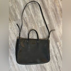 Armani Exchange Black Shoulder Bag with adjustable strap